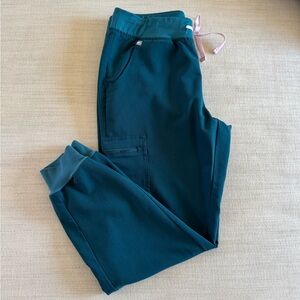 FIGS DARK TEAL ZAMORA JOGGER SCRUB PANTS